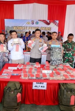 Sabu 46,7 Kg Digagalkan Polisi di Kalteng, 885 Ribu Jiwa Terselamatkan