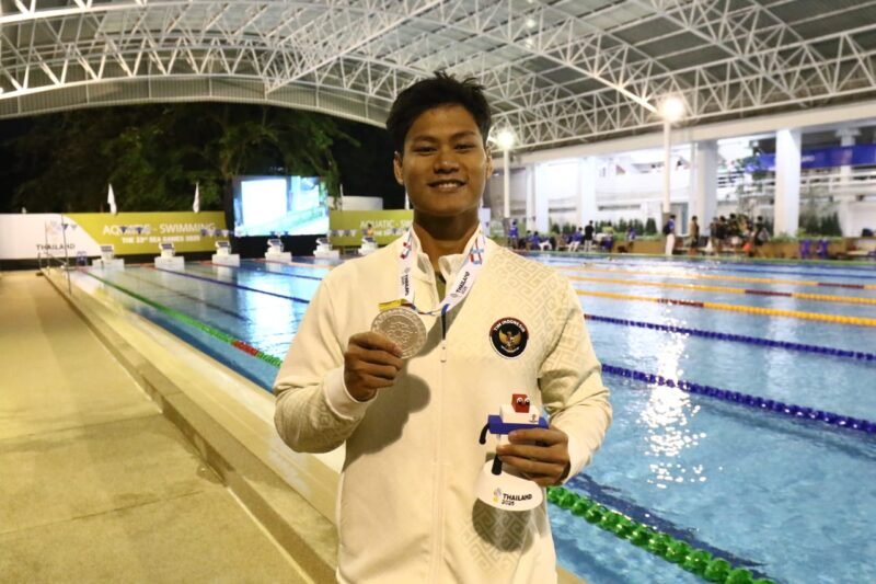 Joe Aditya Wijaya Kurniawan meraih medali perak di SEA Games 2025 Thailand (Foto : PB AI)