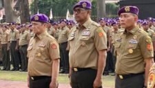 Ketum DPN IARMI  Prof. Dr. H. Bahrullah Akbar, S.E., M.B.A. Sekjen Ir. H. A. Riza Patria, M.B.A. dan Bendum Drs. Arifin, M.A.P. saat dilantik Menko Polkam Djamari Chaniago sebagai pengurusan DPN IARMI periode 2025–2030
