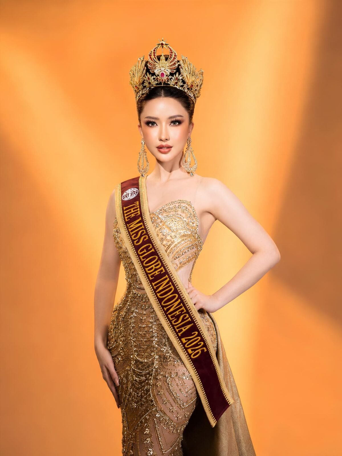Verta Mega Arlinsa sedang menjalankan tugasnya sebagai wakil Indonesia di ajang Internasional "The Miss Globe 2026" (foto: The Miss Globe 2026)